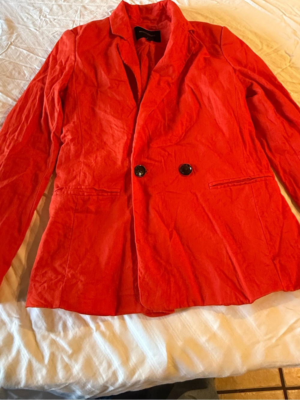 Banana Republic Red Double-Breasted Women's Blazer